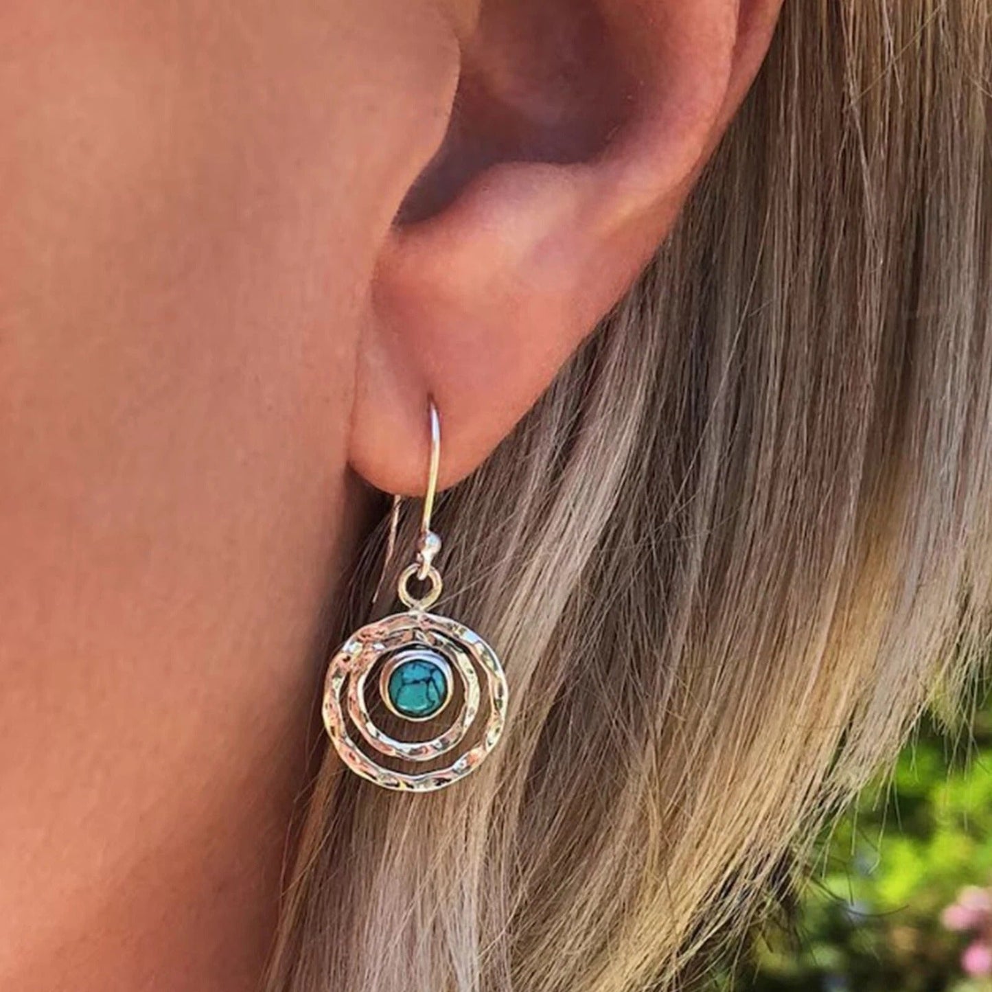 Boho Ethereal Circle Drop Earrings