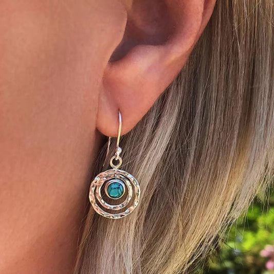 Boho Ethereal Circle Drop Earrings